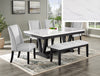 KE-1319-6P VANCE FAUX TBL/WING CHAIRS,BENCH