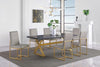 KCO-191991-S5.  Conway 5-piece Rectangular Dining Set Dark Walnut and Aged Gold