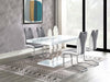 KCO-193811-S5.Brooklyn 5-piece Dining Set White and Chrome