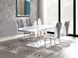 KCO-193811-S5.Brooklyn 5-piece Dining Set White and Chrome