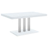 KCO-193811-S5.Brooklyn 5-piece Dining Set White and Chrome