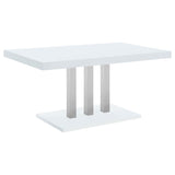 KCO-193811-S5.Brooklyn 5-piece Dining Set White and Chrome