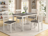 KE-2182SET-WH/GY BRODY 5-PK DINETTE WHITE/GREY
