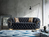 KN-Lupino Black Velvet Loveseat