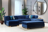KP- Armony U Double Chase Sectional Velvet Upholstery