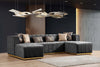 KP-Siesta U Double Chase Sectional Velvet Upholstery