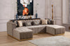 KP-Siesta U Double Chase Sectional Velvet Upholstery