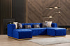 KP-Siesta U Double Chase Sectional Velvet Upholstery