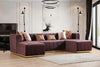 KP-Siesta U Double Chase Sectional Velvet Upholstery