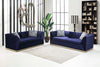 KP-Veranda Sofa & Loveseat - Velvet Upholstery - Navy Blue