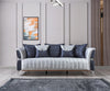 KN-Leina Silver-Gray Velvet Sofa & Loveseat
