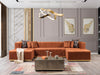 KN-Juliana Orange Velvet SECTIONAL
