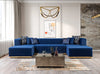 KN-Juliana Blue Velvet 4-Piece Sectional