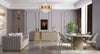 KN-Milena Ivory Velvet Sofa & Loveseat