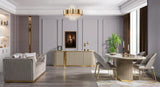 KN-Milena Ivory Velvet Sofa & Loveseat