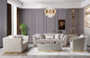 KN-Milena Ivory Velvet Sofa & Loveseat