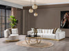 KN-Michelle Ivory Velvet Curved 118" Sectional