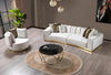 KN-Michelle Ivory Velvet Curved 118" Sectional