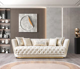 KN-Daphne Ivory Velvet Sofa 95" & Loveseat 79"