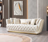 KN-Daphne Ivory Velvet Sofa 95" & Loveseat 79"
