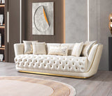 KN-Daphne Ivory Velvet Sofa 95" & Loveseat 79"