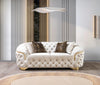 KN-Lupino Ivory Velvet Sofa 95" & Loveseat 82"