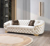 KN-Lupino Ivory Velvet Sofa 95" & Loveseat 82"