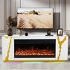KH-A904 TV STAND W/FIREPLACE (WHITE)