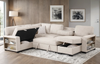KH-Atlantic Beige Sectional With Pull-Out Bed