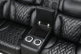 KH-Barcelona Black Power Reclining Sectional (Power Headrests)
