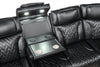 KH-Barcelona Black Power Reclining Sectional (Power Headrests)