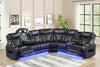 KH-Barcelona Black Power Reclining Sectional (Power Headrests)