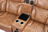 KH-Barcelona Brown Power Reclining Sectional