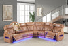 KH-Barcelona Brown Power Reclining Sectional
