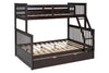 KH-BB20 Twin/Full Bunk Bed w/Twin Trundle Espresso