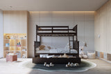 KH-BB20 Twin/Full Bunk Bed w/Twin Trundle Espresso