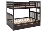 KH-BB30 Full/Full Bunk Bed w/Twin Trundle Espresso