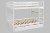 KH-BB31 Full/Full Bunk Bed w/Twin Trundle White
