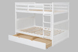 KH-BB31 Full/Full Bunk Bed w/Twin Trundle White