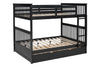 KH-BB32 Full/Full Bunk Bed w/Twin Trundle Black