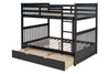 KH-BB32 Full/Full Bunk Bed w/Twin Trundle Black