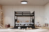 KH-BB32 Full/Full Bunk Bed w/Twin Trundle Black