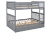 KH-BB33 Full/Full Bunk Bed w/Twin Trundle Gray