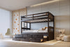 KH-BB40 TWIN/TWIN Bunk Bed w/Twin Trundle + 3 Drawers Espresso