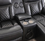 KH-Champion Black Reclining Sectional