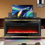KH-A93 TV STAND W/FIREPLACE (BLACK)