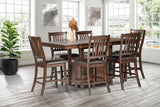 KH-D850 - Counter Height Table + 6 Chair Set