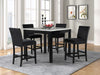 KH-Dior - Black Pub Table + 4 Chair Set