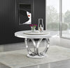 KNE-D615 Maxi Table (White/Chrome) AND BLACK CHROME