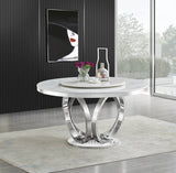 KNE-D615 Maxi Table (White/Chrome) AND BLACK CHROME